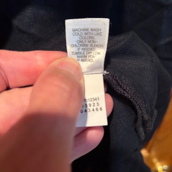 J. Jill Love Linen Button Front Shirt in Navy XL - Picture 6 of 6